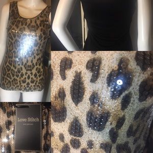 Love stitch Sequin Tank Size M